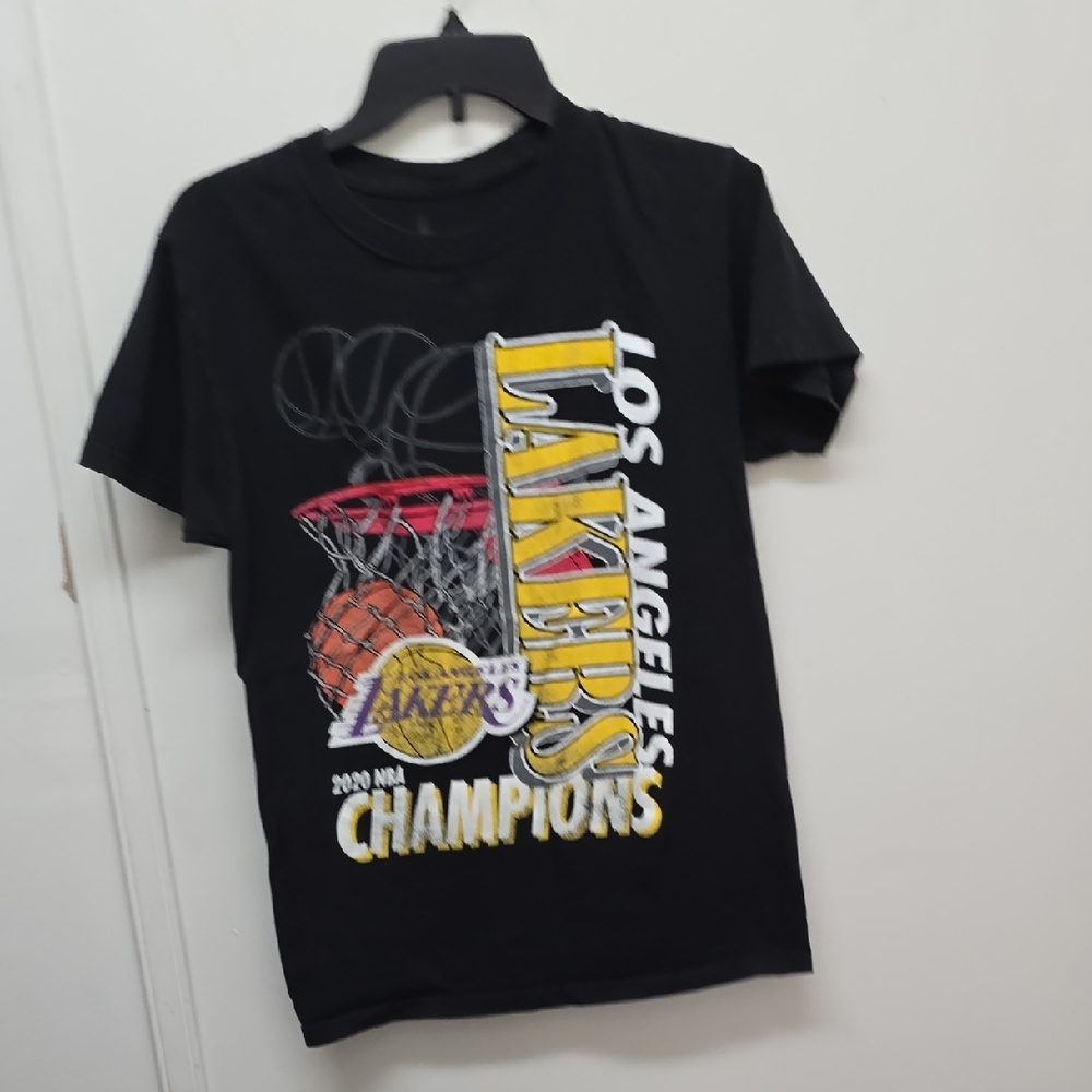 NBA Los Angeles Lakers Black and Gold Tee - Size S